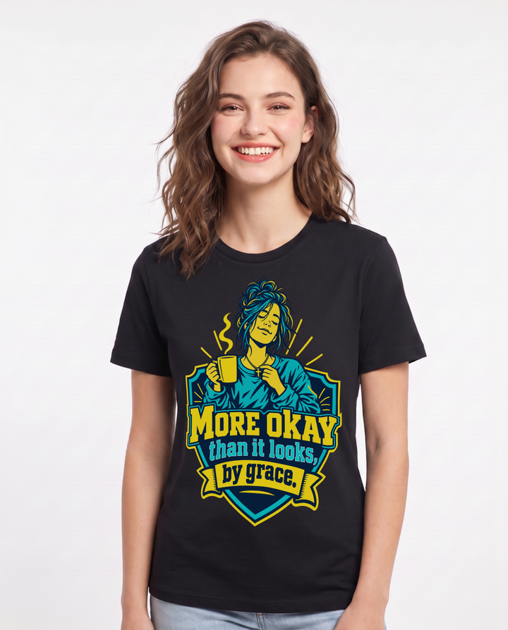 Christian Faith Black T-Shirt for Women – Everyday Expression Graphic Tee product image 3