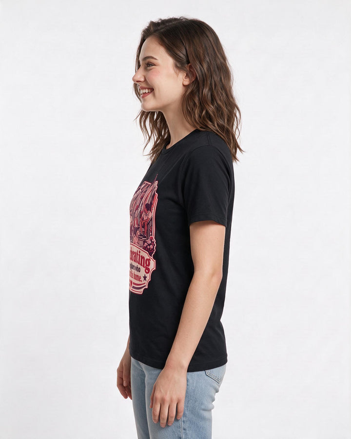 Patriotic Black T-Shirt for Women – Everyday Expression Graphic Tee product image 2