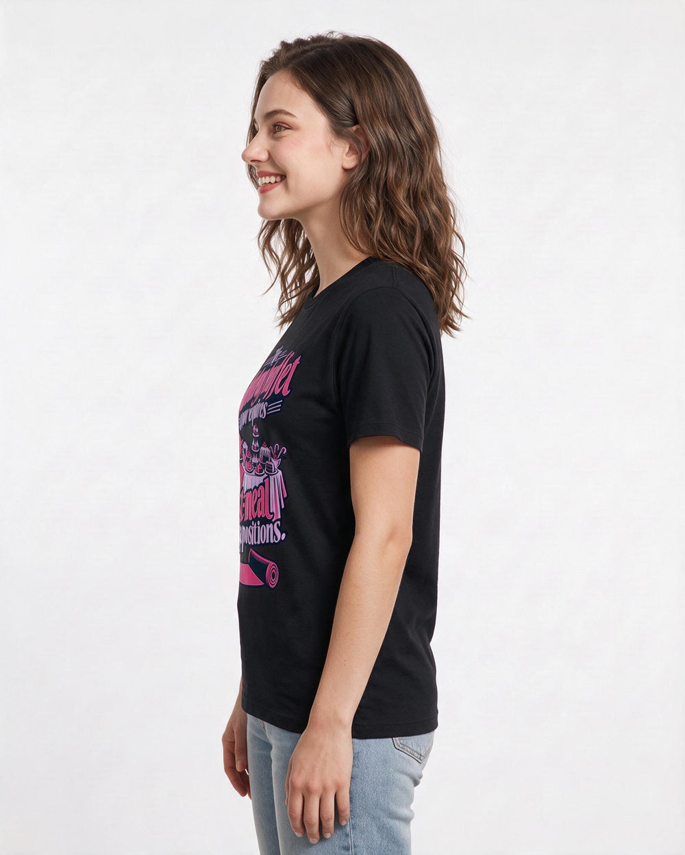 Christmas Black T-Shirt for Women – Holiday Theme Graphic Tee product image 2