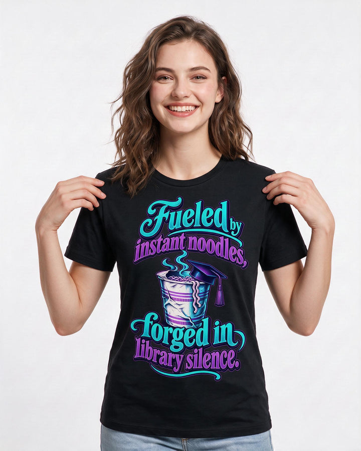 Graduation Black T-Shirt for Women – Everyday Expression Graphic Tee product image 1