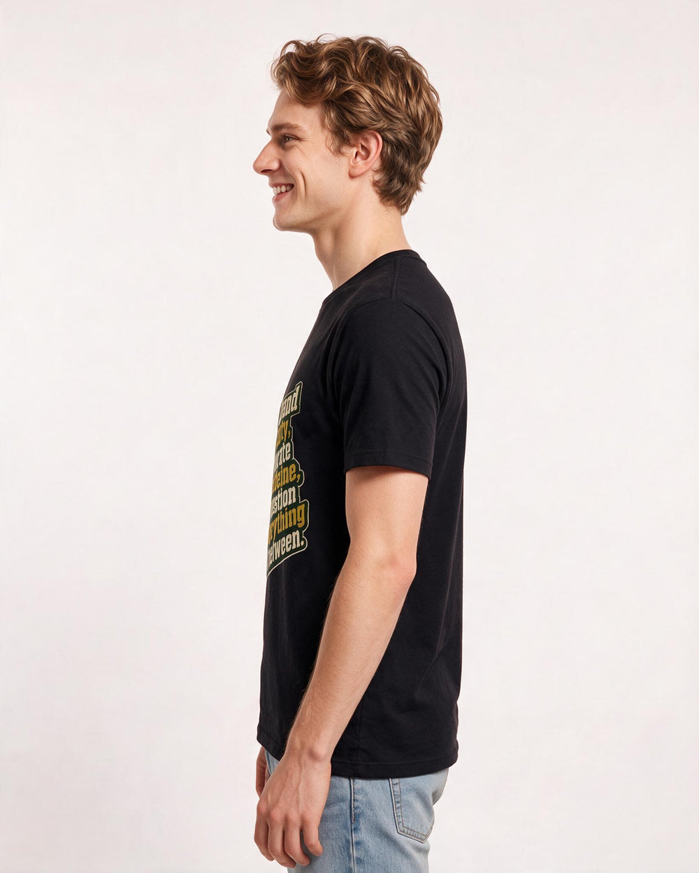 Political Statement Black T-Shirt for Men – Everyday Expression Graphic Tee product image 2