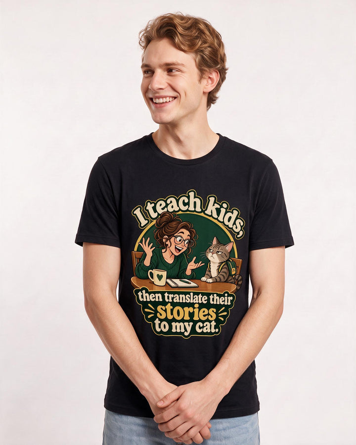 Teacher Black T-Shirt for Men – Everyday Expression Graphic Tee product image 1