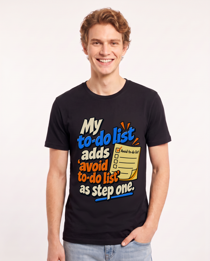 Meme Black T-Shirt for Men – Everyday Expression Graphic Tee product image 3