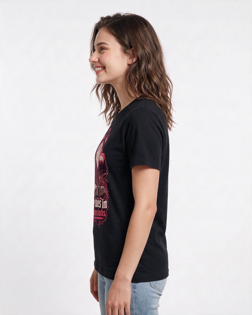 Hunting Black T-Shirt for Women – Everyday Expression Graphic Tee product image 2