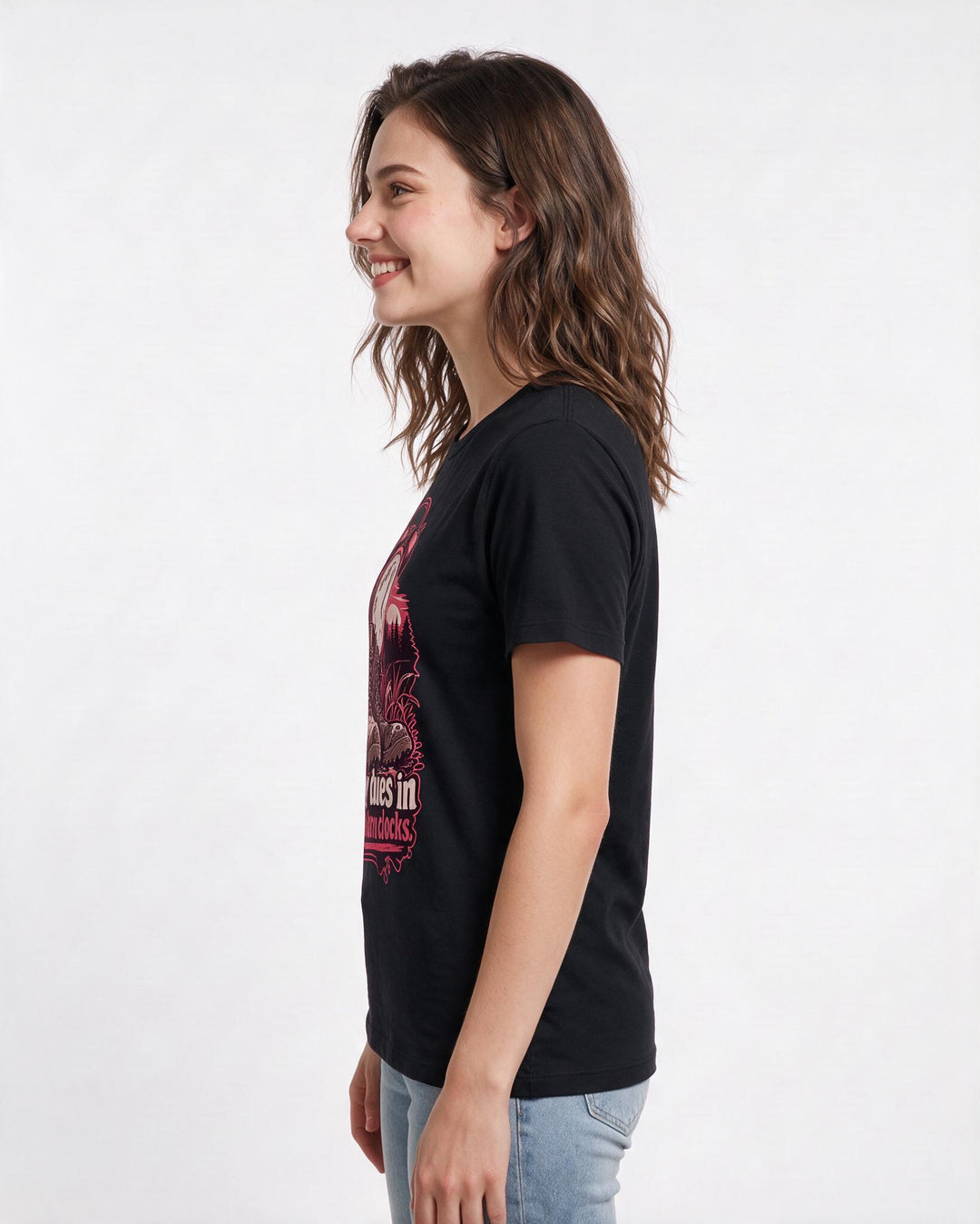 Hunting Black T-Shirt for Women – Everyday Expression Graphic Tee product image 2