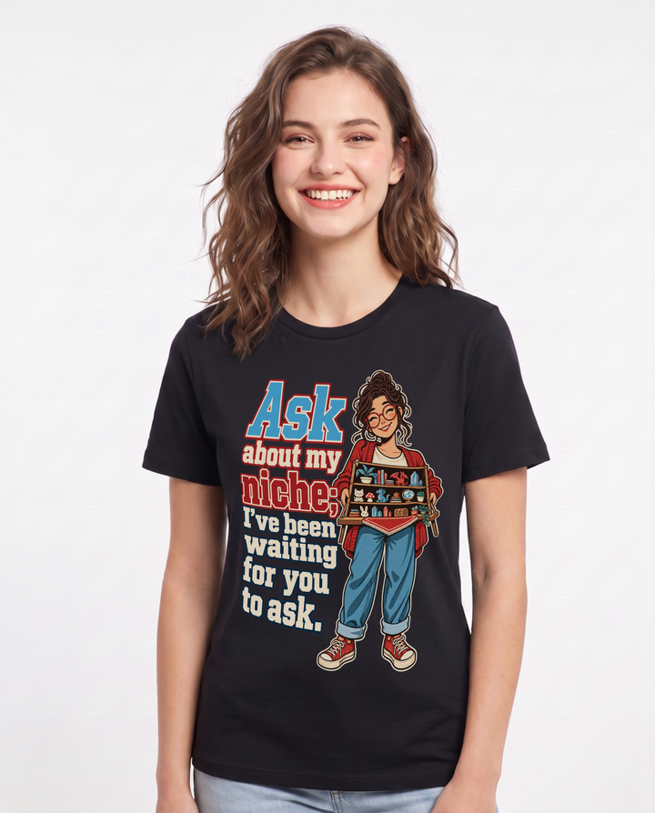 Neurodiversity Black T-Shirt for Women – Everyday Expression Graphic Tee product image 3