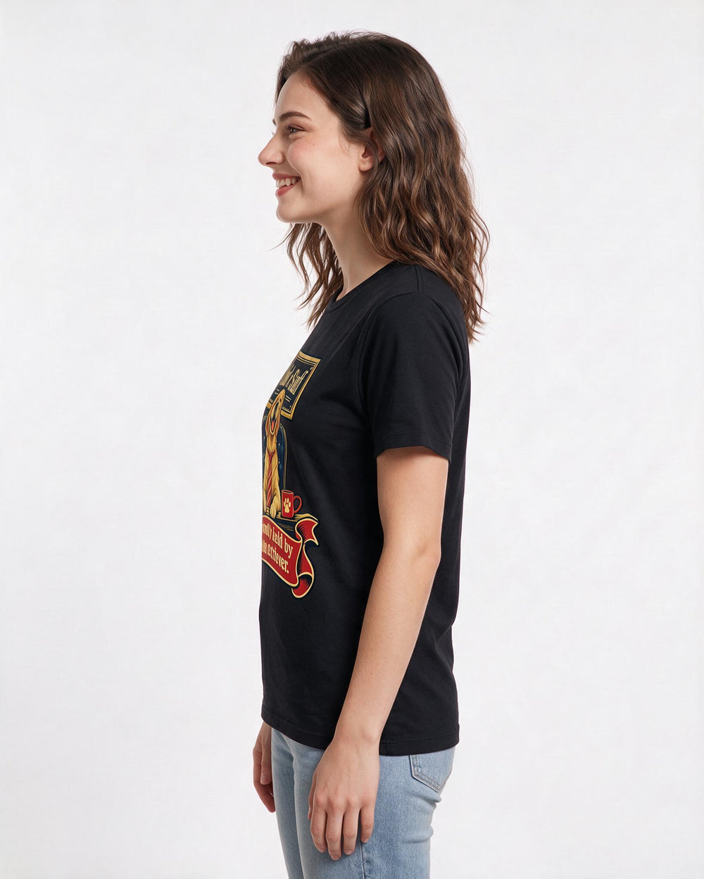 Cat Lover Black T-Shirt for Women – Everyday Expression Graphic Tee product image 2