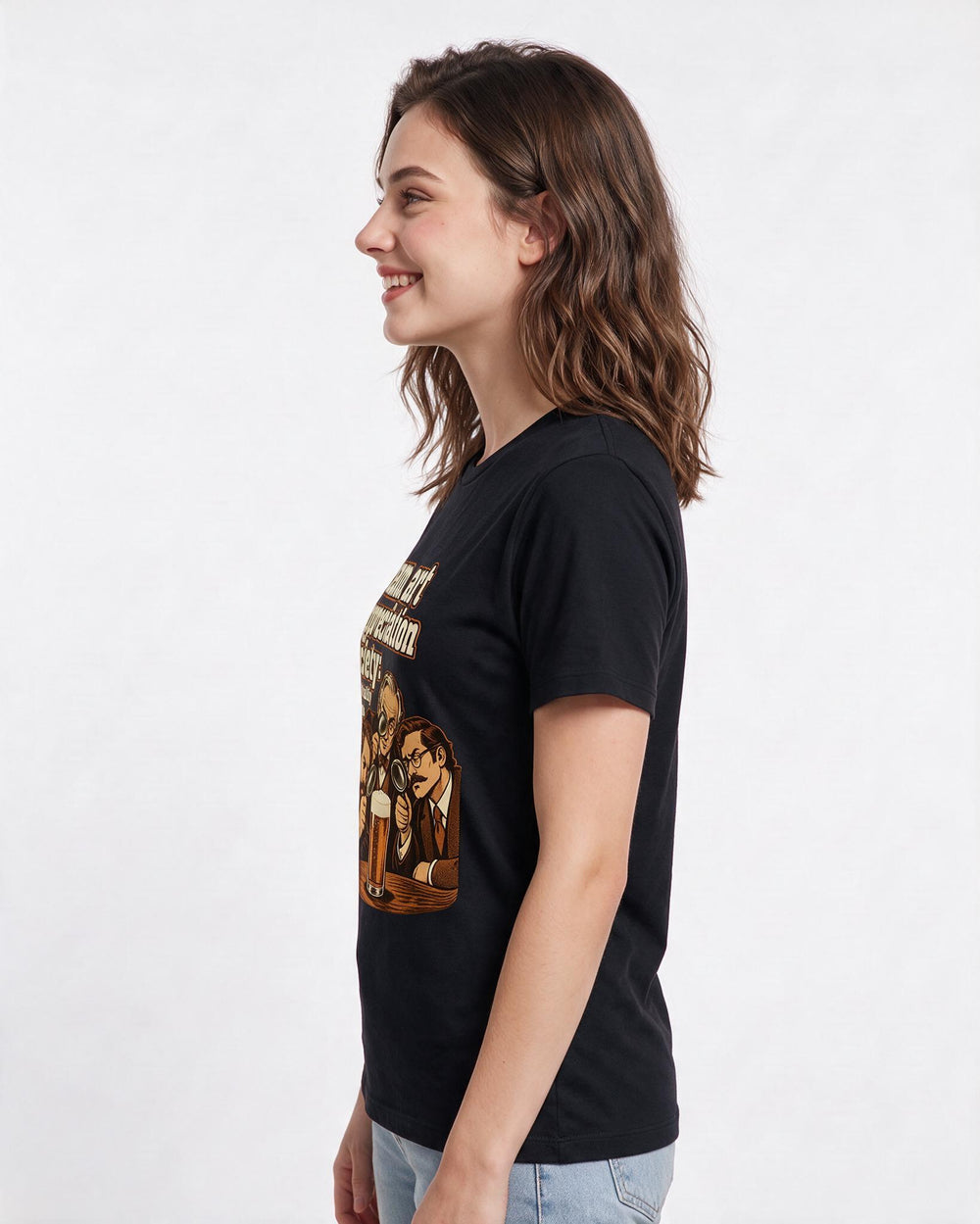 Beer Black T-Shirt for Women – Everyday Expression Graphic Tee product image 2
