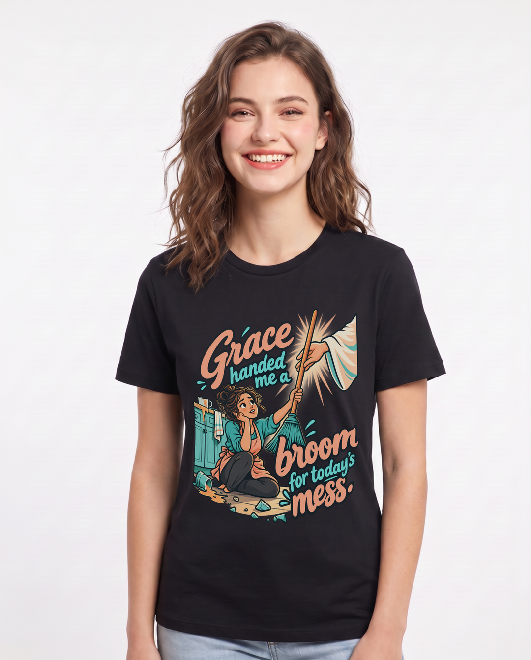 Christian Faith Black T-Shirt for Women – Everyday Expression Graphic Tee product image 3