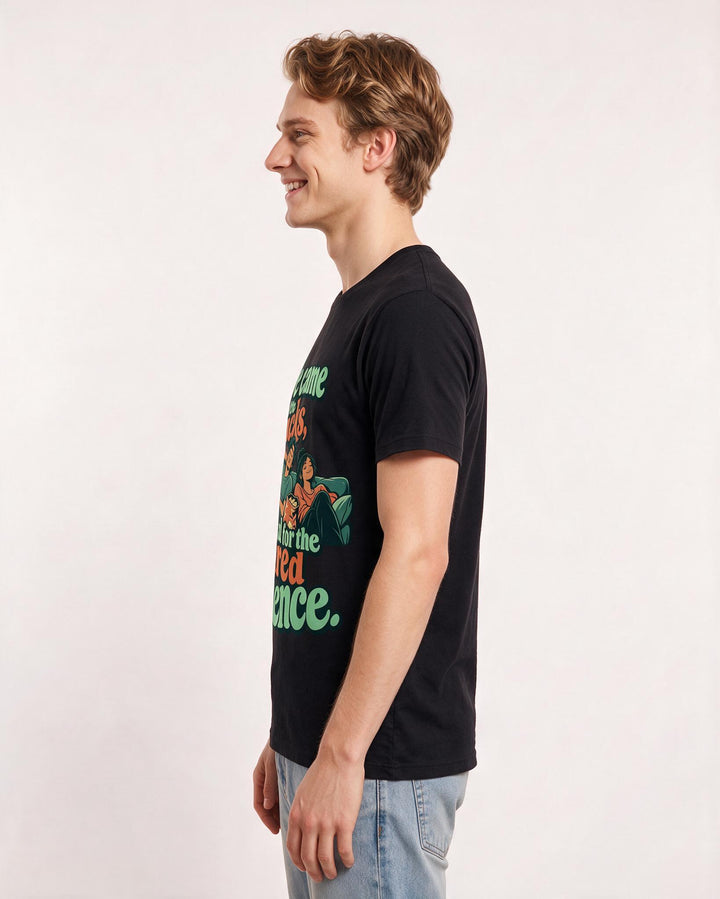 Couples Black T-Shirt for Men – Everyday Expression Graphic Tee product image 2