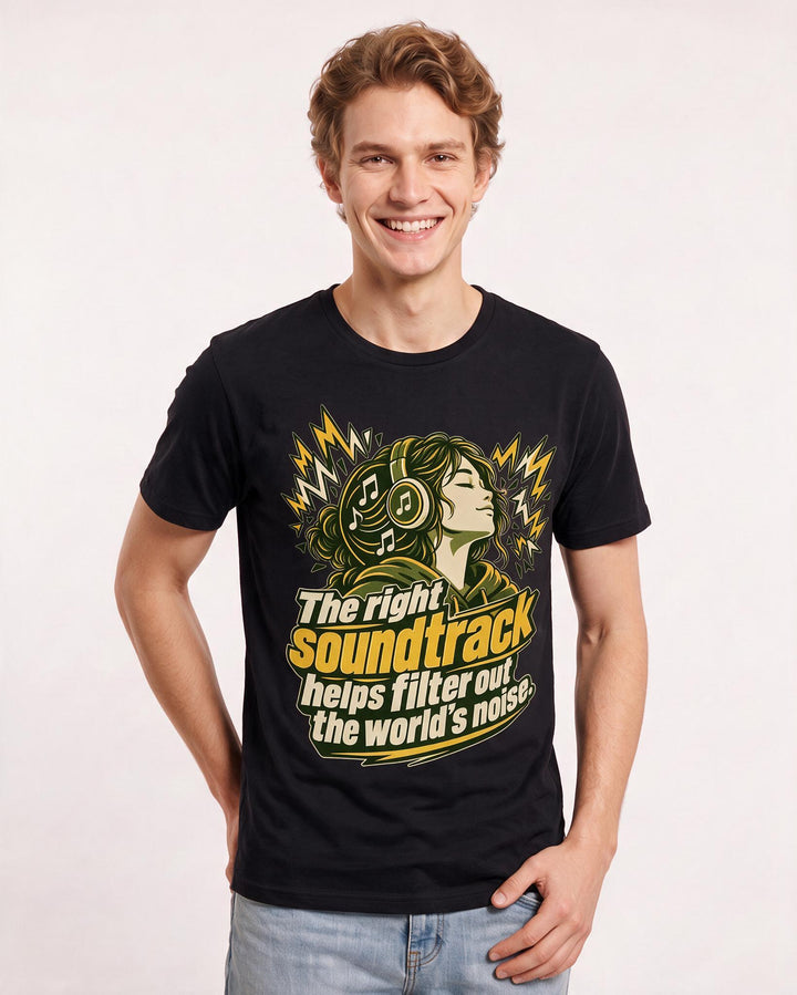 Neurodiversity Black T-Shirt for Men – Everyday Expression Graphic Tee product image 1
