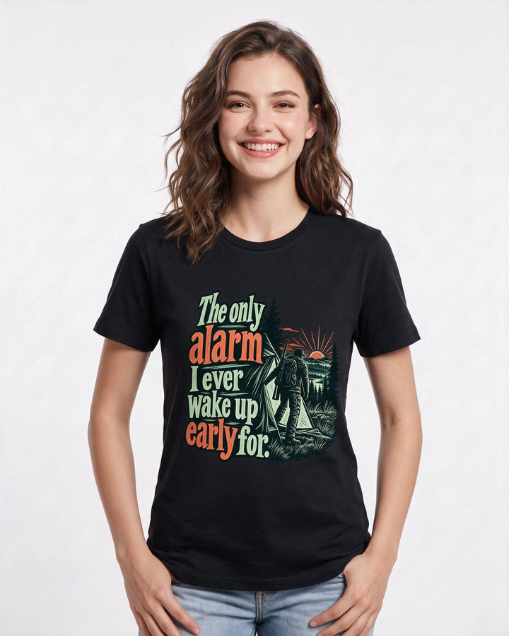 Hunting Black T-Shirt for Women – Everyday Expression Graphic Tee product image 1