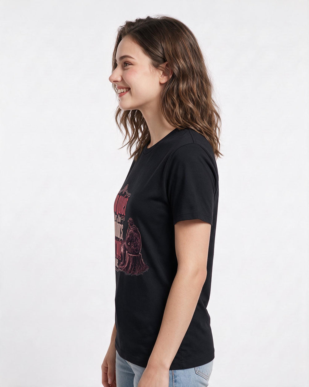 Hunting Black T-Shirt for Women – Everyday Expression Graphic Tee product image 2