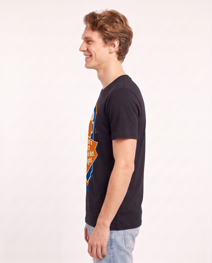Funny Beer Men's Black T-Shirt - I'm on a strict liquid diet tonight. product image 2