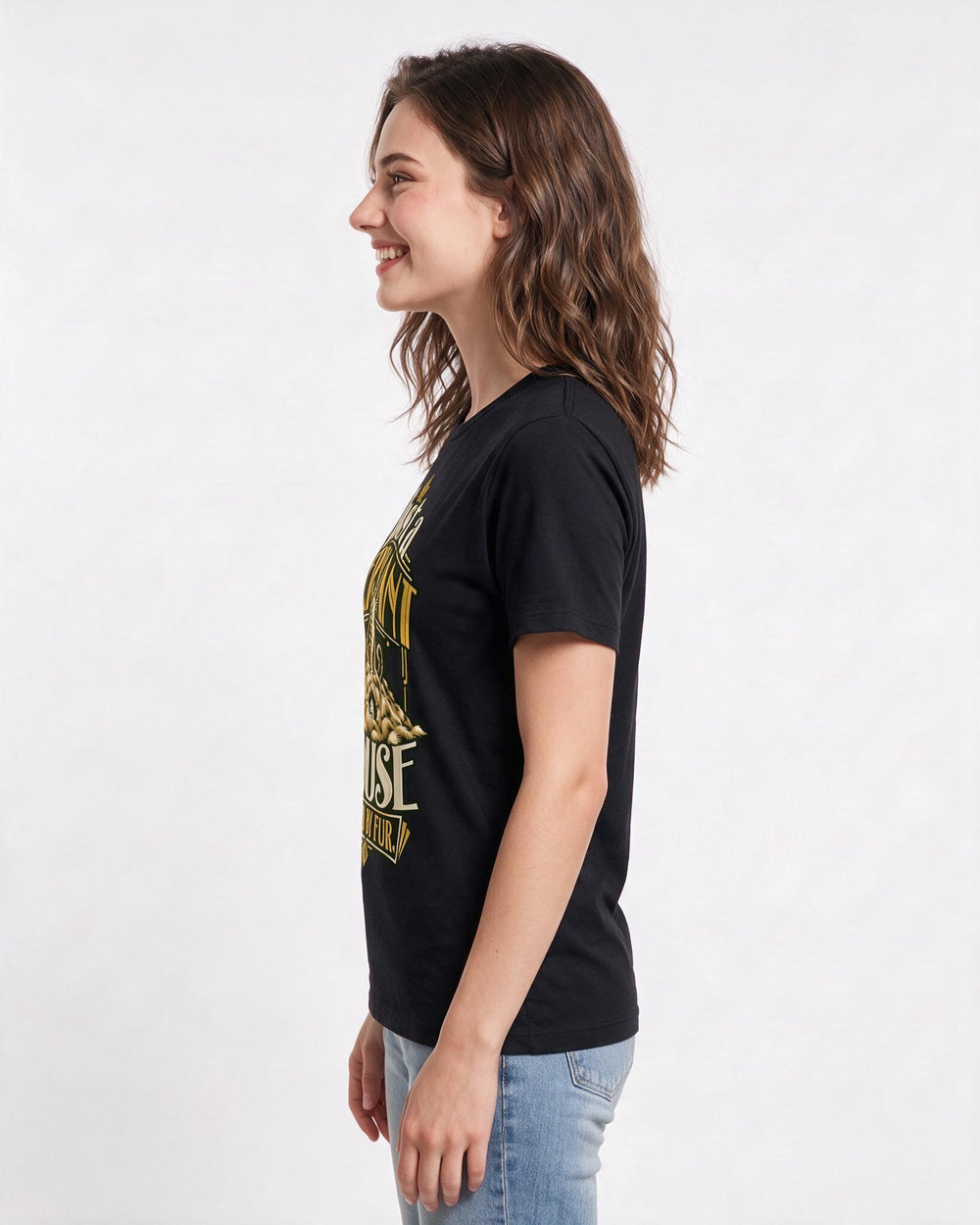 Pet Lover Black T-Shirt for Women – Everyday Expression Graphic Tee product image 2