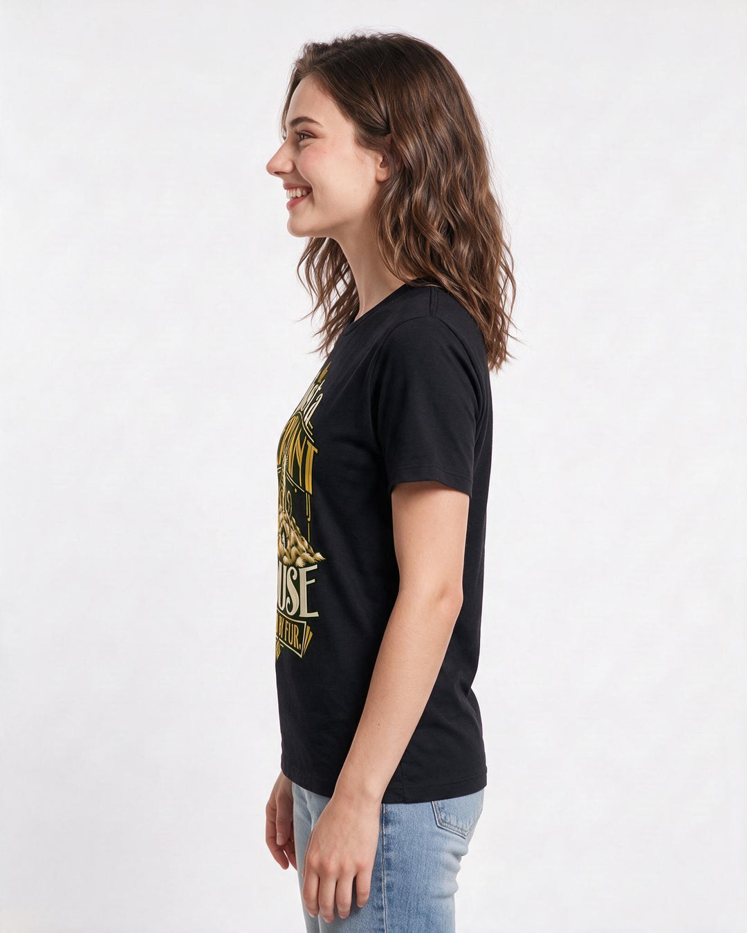 Pet Lover Black T-Shirt for Women – Everyday Expression Graphic Tee product image 2