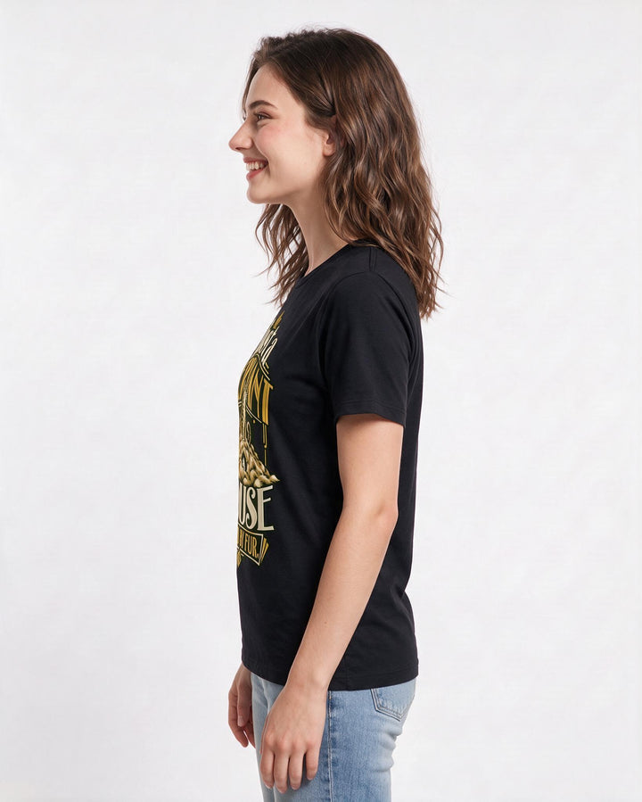 Pet Lover Black T-Shirt for Women – Everyday Expression Graphic Tee product image 2