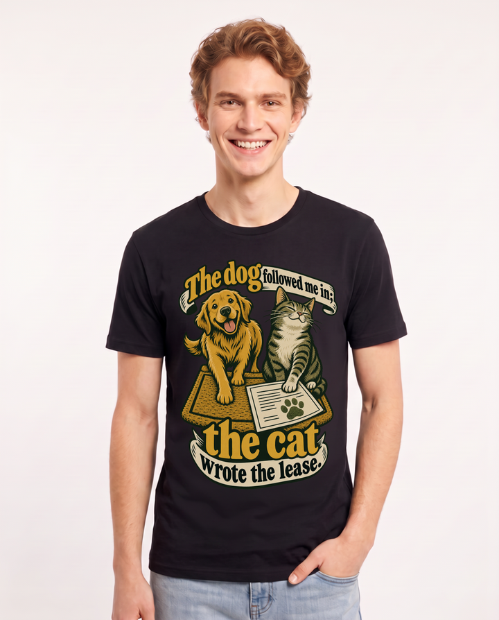 Cat Lover Black T-Shirt for Men – Everyday Expression Graphic Tee product image 3