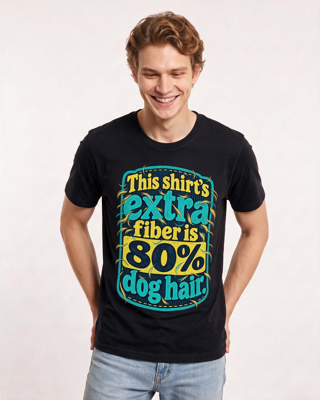 Cat Lover Black T-Shirt for Men – Everyday Expression Graphic Tee product image 1