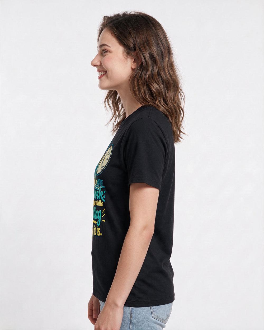Nurse Black T-Shirt for Women – Nursing Life Graphic Tee product image 2