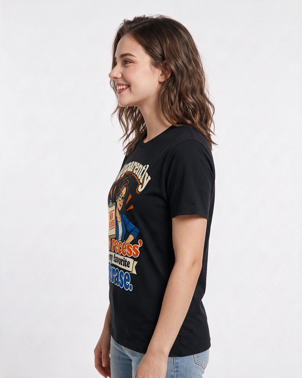 Teacher Black T-Shirt for Women – Everyday Expression Graphic Tee product image 2