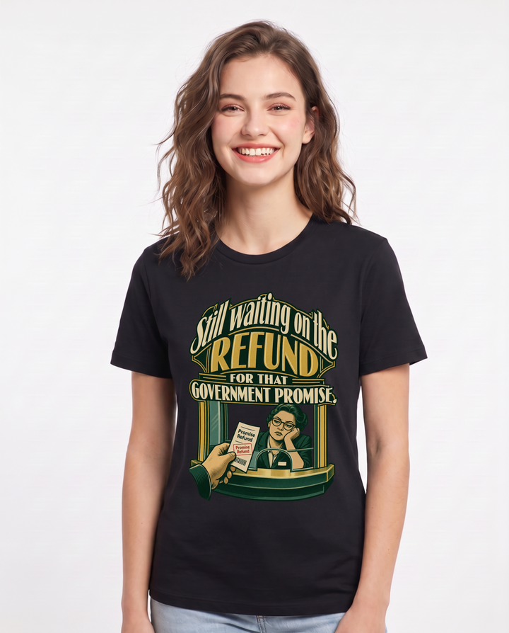 Political Statement Black T-Shirt for Women – Everyday Expression Graphic Tee product image 3