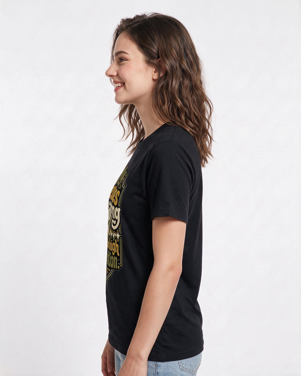 Neurodiversity Women's Black T-Shirt – My senses are painting in high definition product image 2