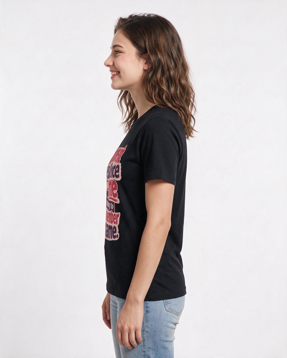 Meme Black T-Shirt for Women – Everyday Expression Graphic Tee product image 2