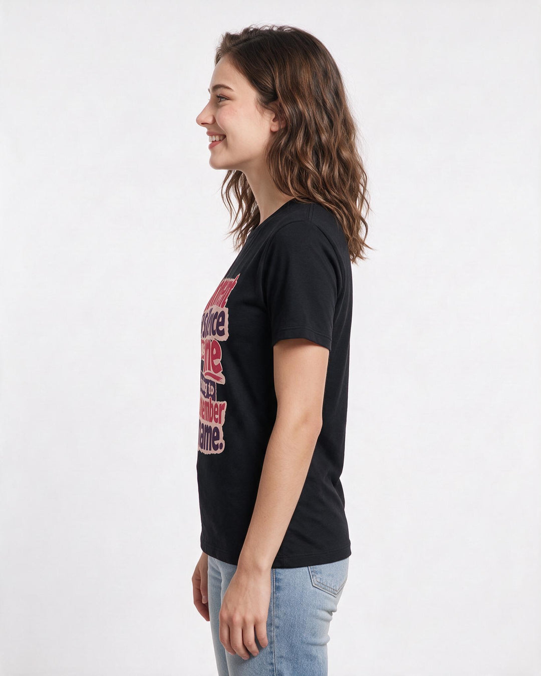 Meme Black T-Shirt for Women – Everyday Expression Graphic Tee product image 2