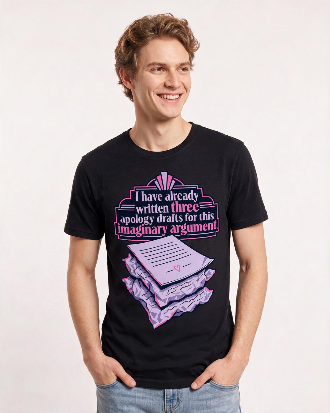 Meme Black T-Shirt for Men – Everyday Expression Graphic Tee product image 1
