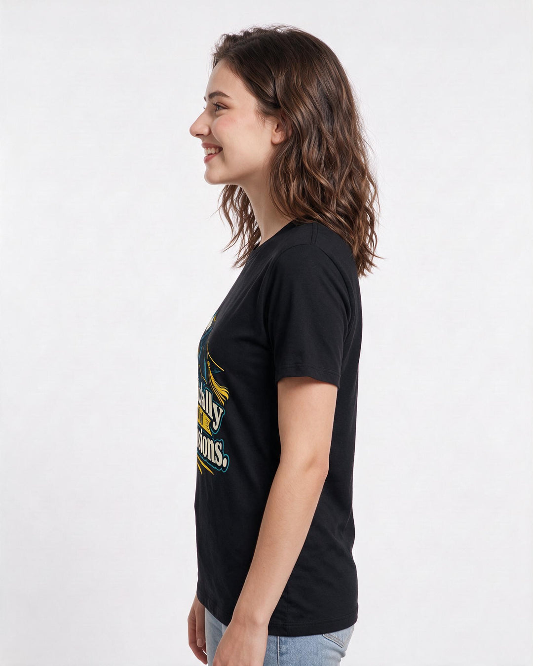Graduation Black T-Shirt for Women – Everyday Expression Graphic Tee product image 2