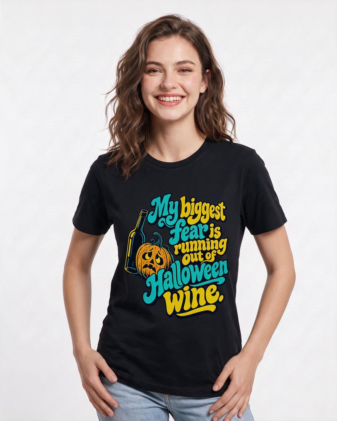 Halloween Black T-Shirt for Women – Halloween Theme Graphic Tee product image 1
