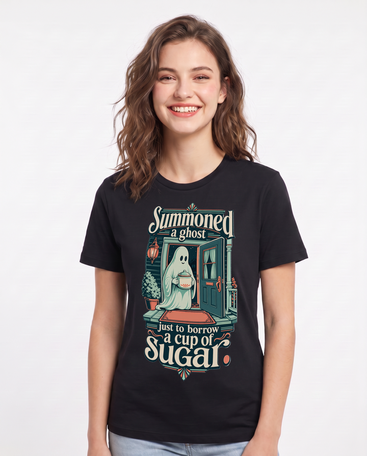 Halloween Black T-Shirt for Women – Halloween Theme Graphic Tee product image 3