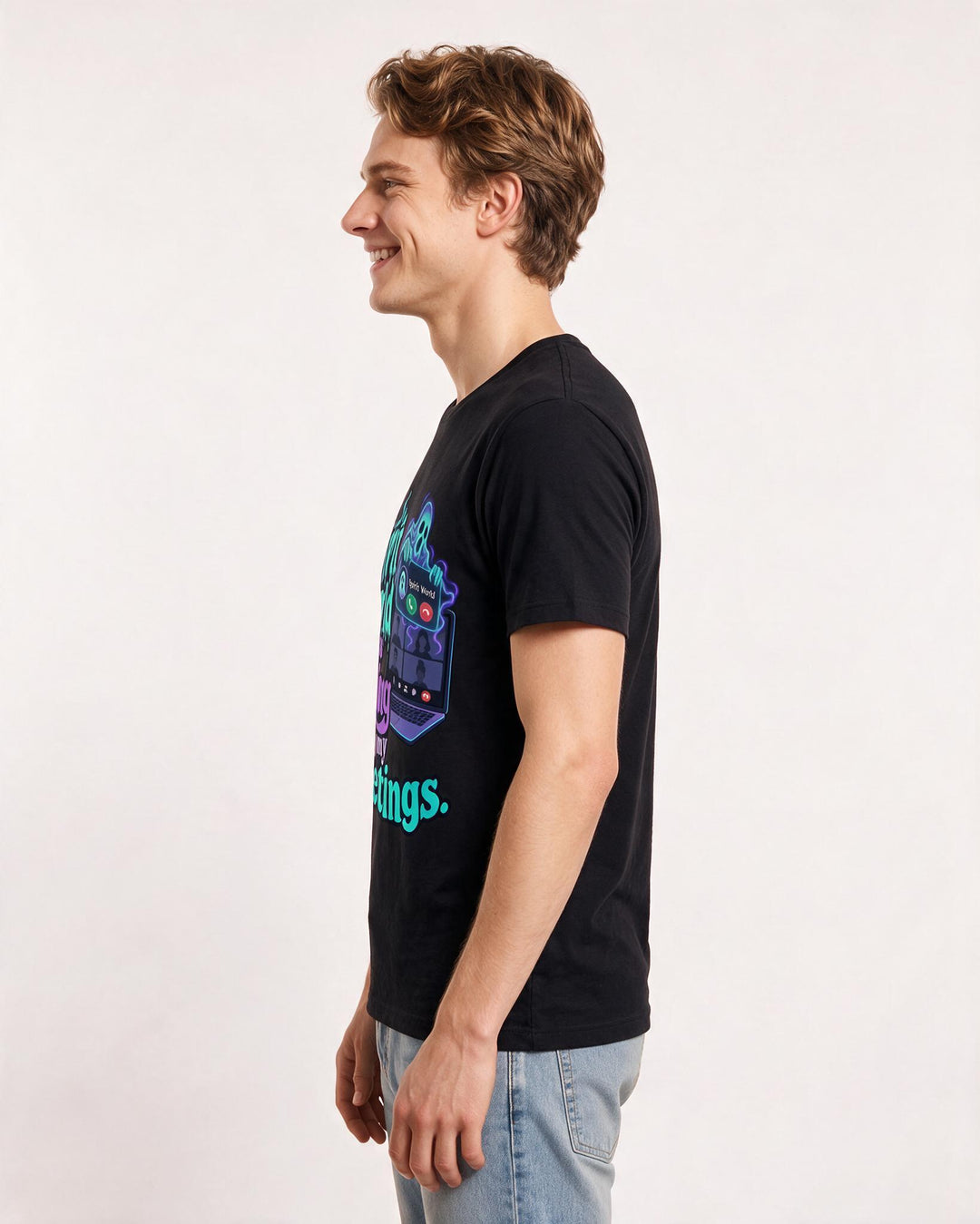 Halloween Black T-Shirt for Men – Halloween Theme Graphic Tee product image 2