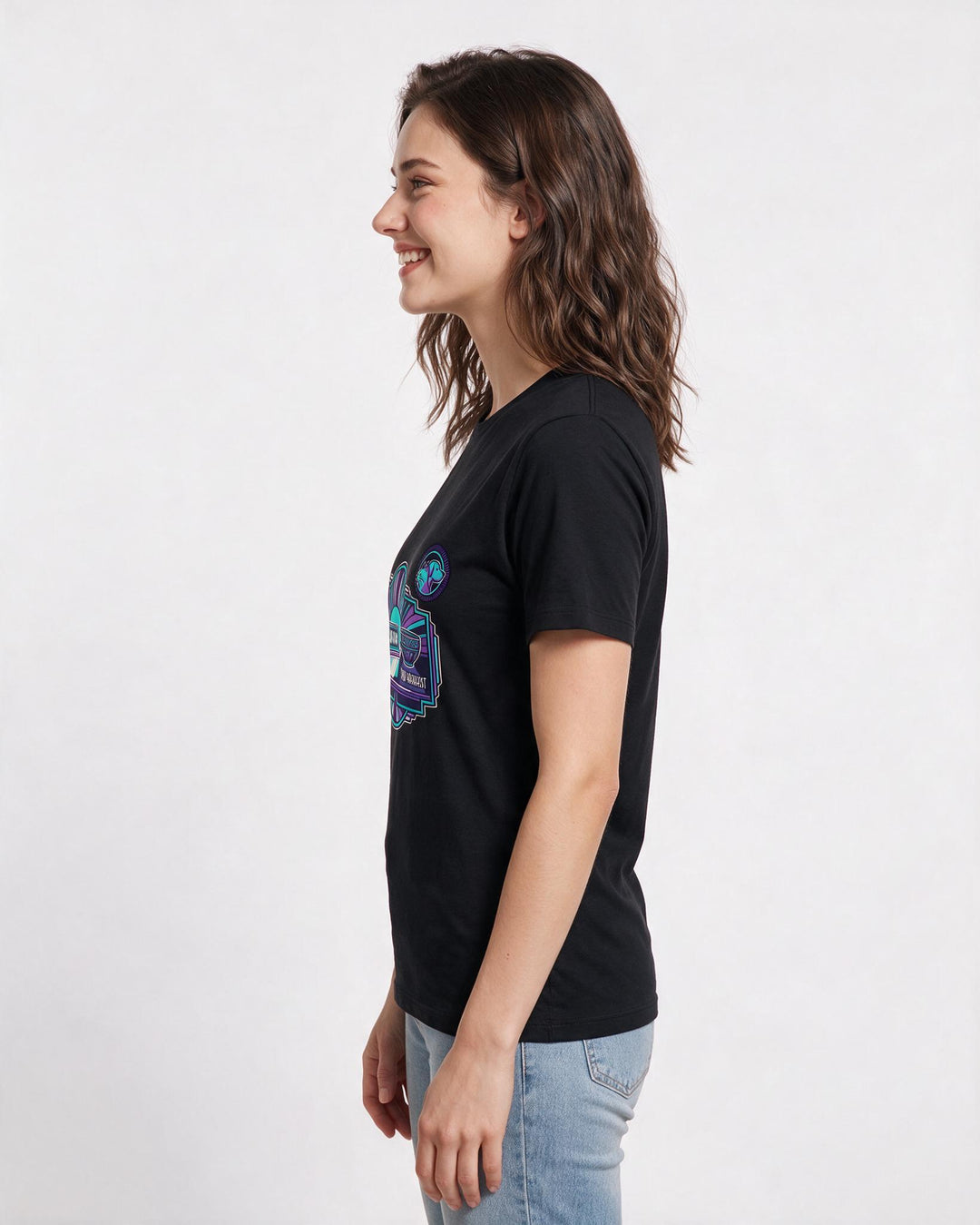 Cat Lover Black T-Shirt for Women – Everyday Expression Graphic Tee product image 2