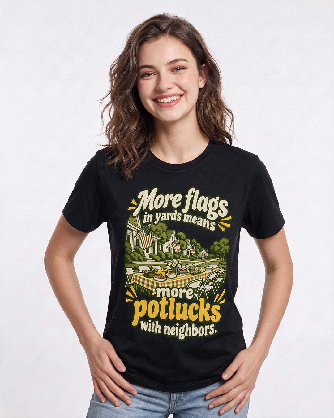 Patriotic Black T-Shirt for Women – Everyday Expression Graphic Tee product image 1