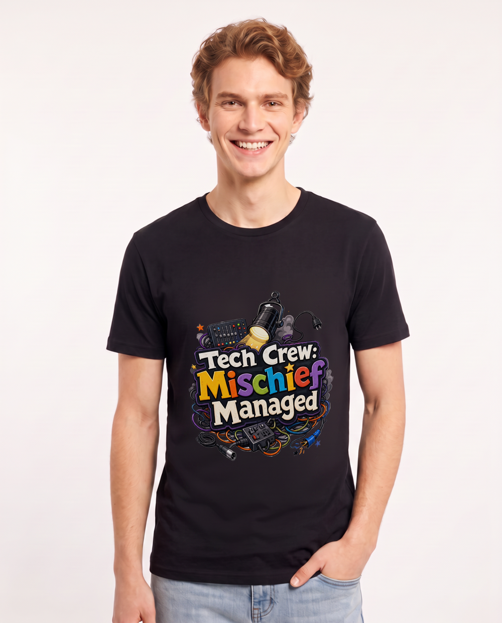 Tech Crew: Mischief Managed Men's Black T-Shirt product image 2