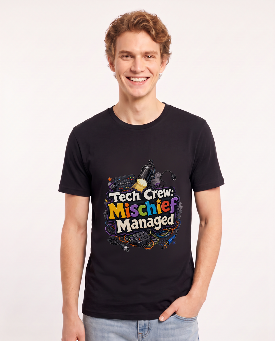 Tech Crew: Mischief Managed Men's Black T-Shirt product image 2