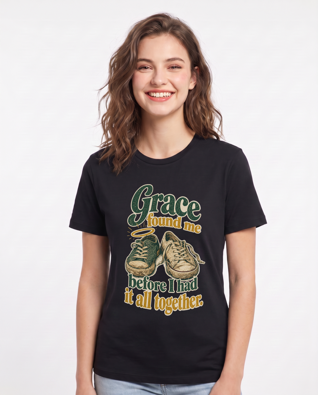 Christian Faith Black T-Shirt for Women – Everyday Expression Graphic Tee product image 3