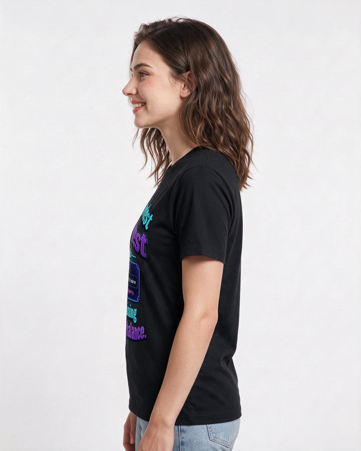 Gaming Black T-Shirt for Women – Game Night Graphic Tee product image 2