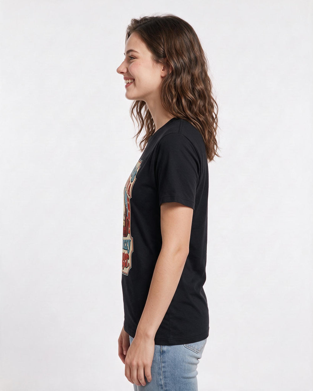 Cat Lover Black T-Shirt for Women – Everyday Expression Graphic Tee product image 2