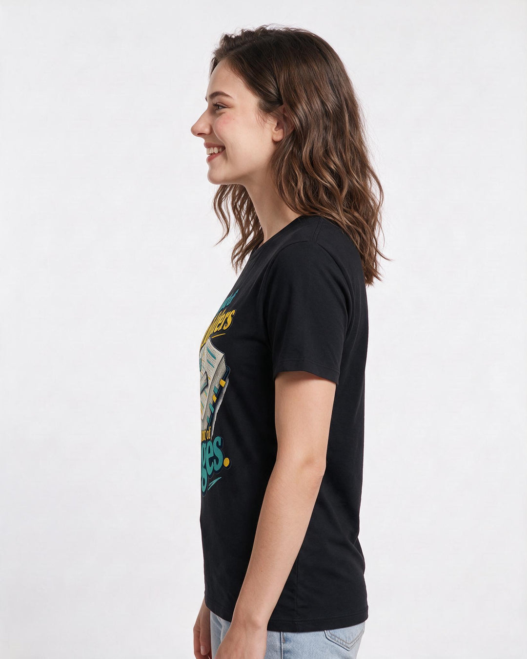 Graduation Black T-Shirt for Women – Everyday Expression Graphic Tee product image 2