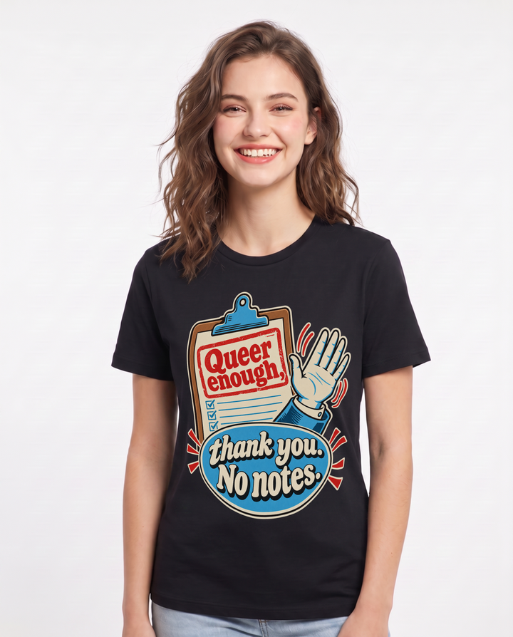 Pride Black T-Shirt for Women – Everyday Expression Graphic Tee product image 3