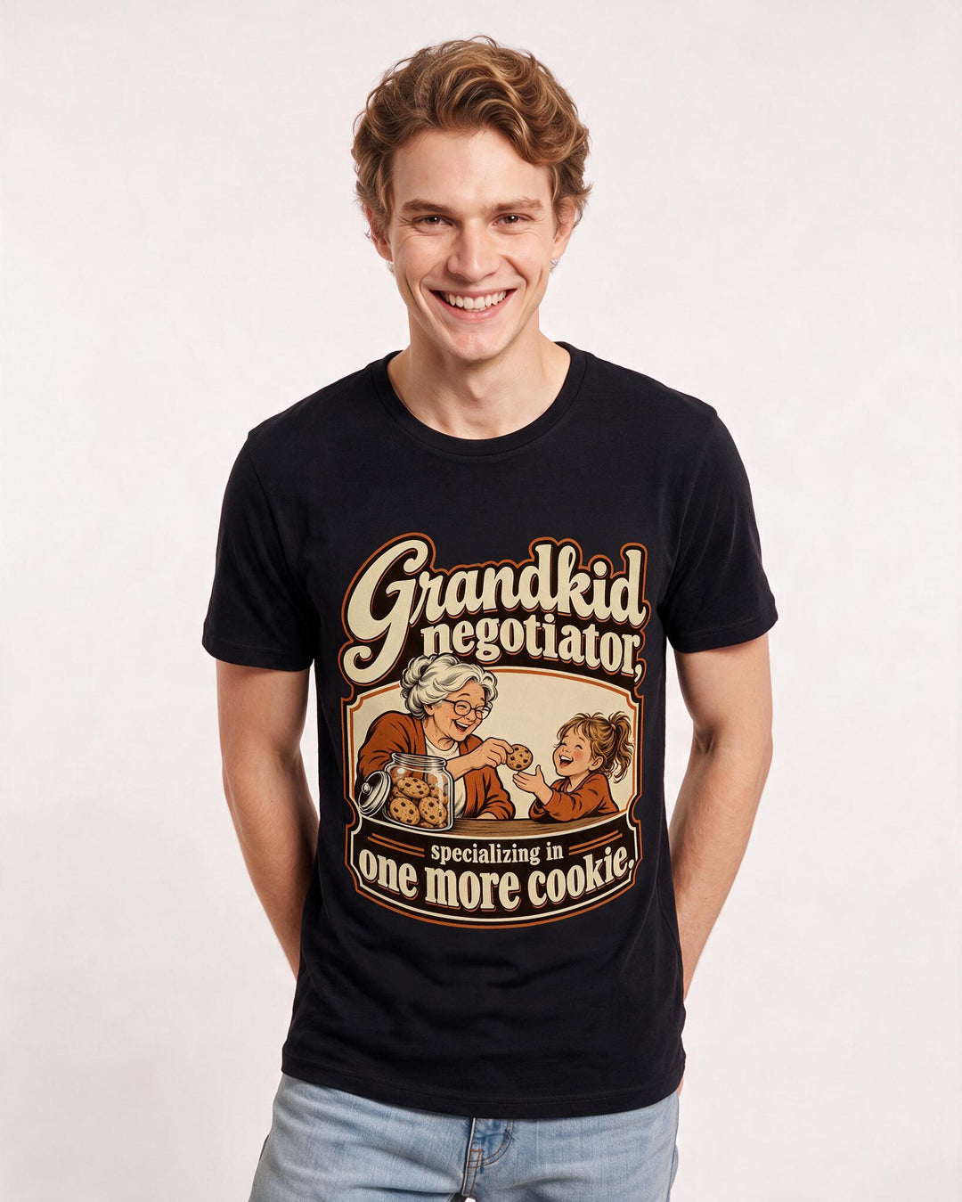 Grandparent Black T-Shirt for Men – Everyday Expression Graphic Tee product image 1