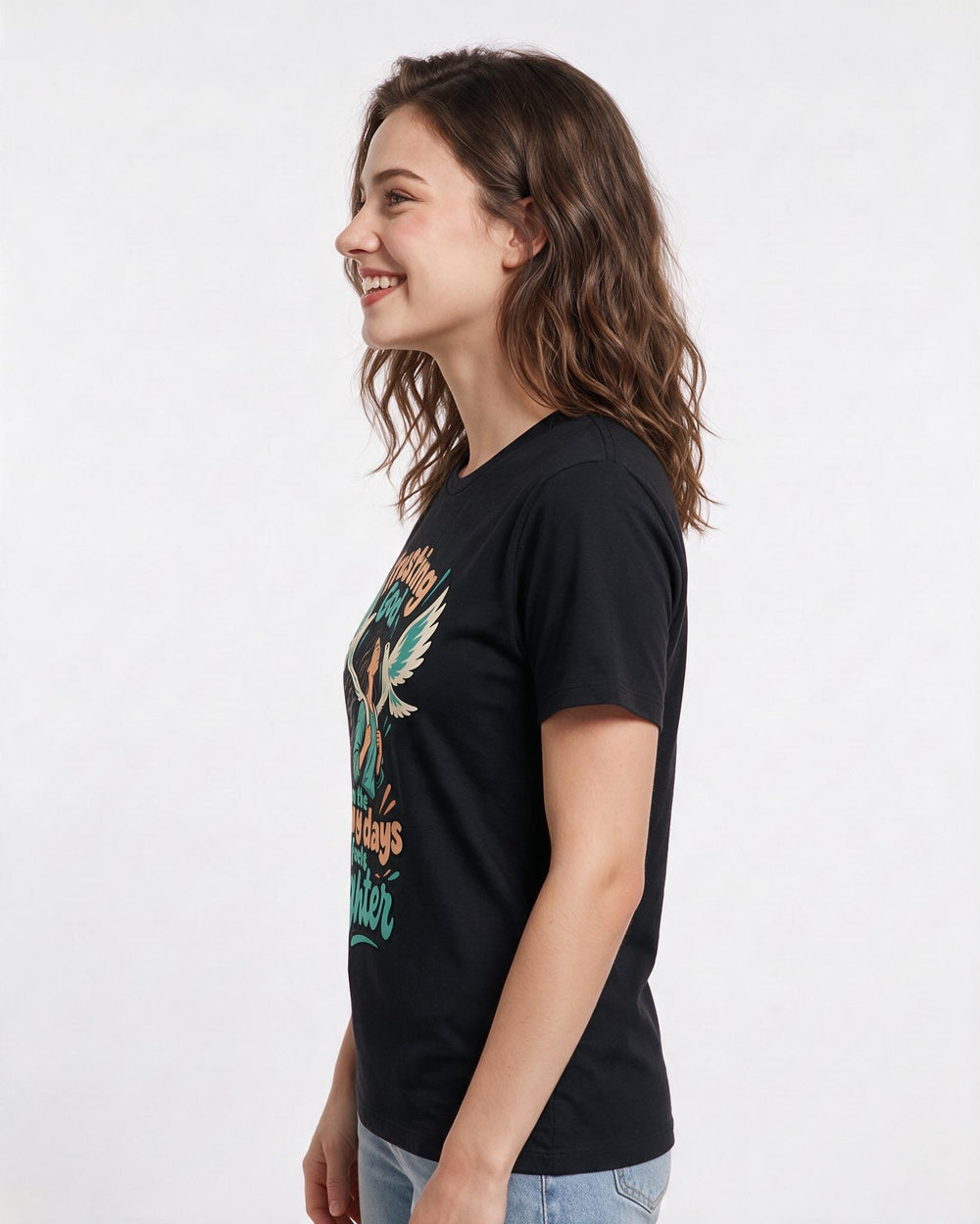 Christian Faith Black T-Shirt for Women – Everyday Expression Graphic Tee product image 2