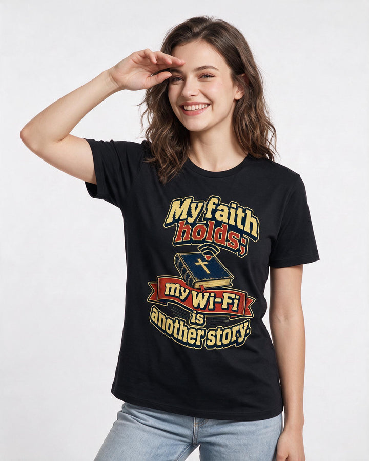Christian Faith Black T-Shirt for Women – Everyday Expression Graphic Tee product image 3