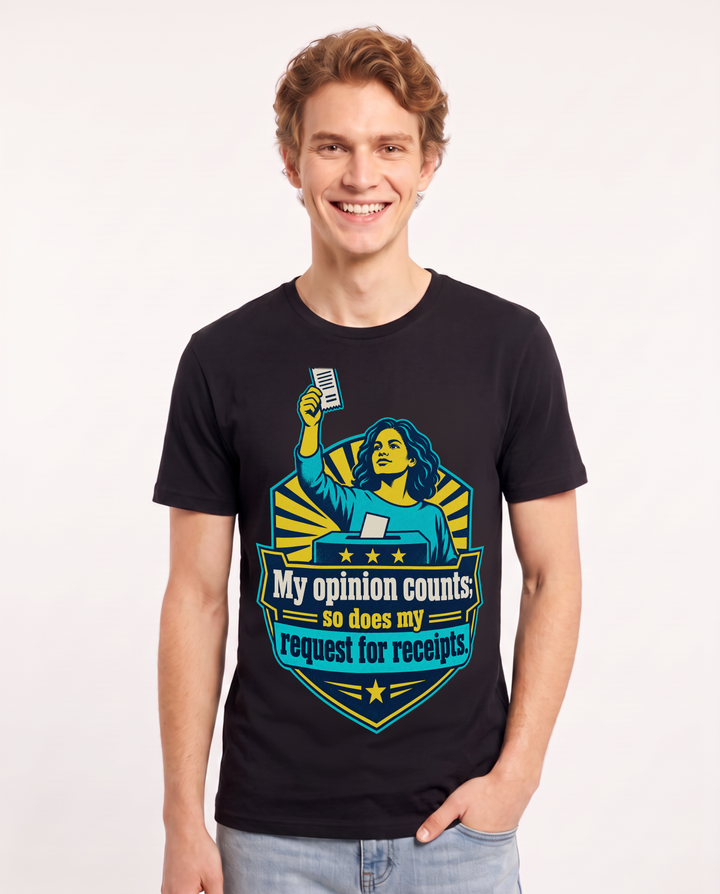 Political Statement Black T-Shirt for Men – Everyday Expression Graphic Tee product image 3