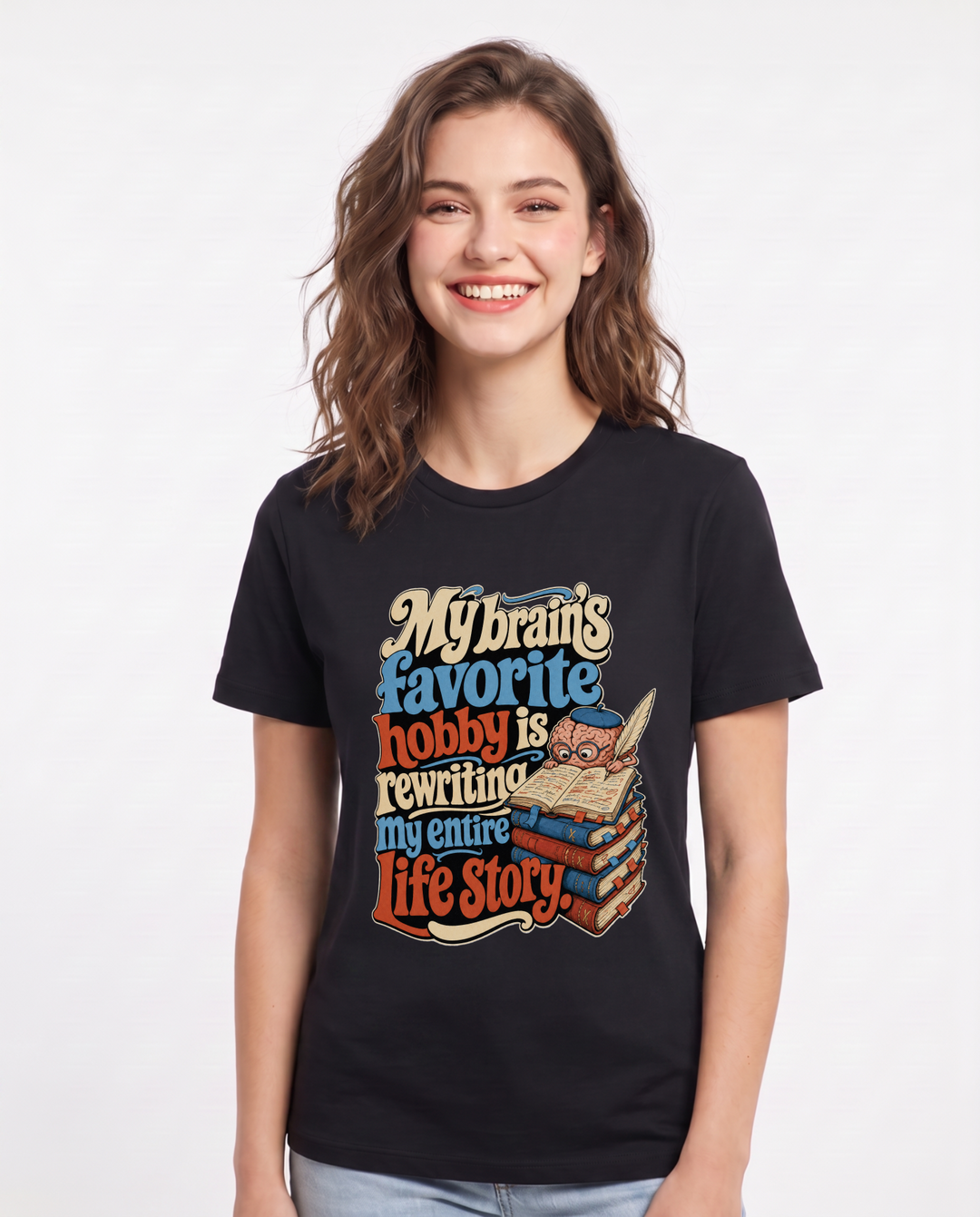 Meme Black T-Shirt for Women – Everyday Expression Graphic Tee product image 3