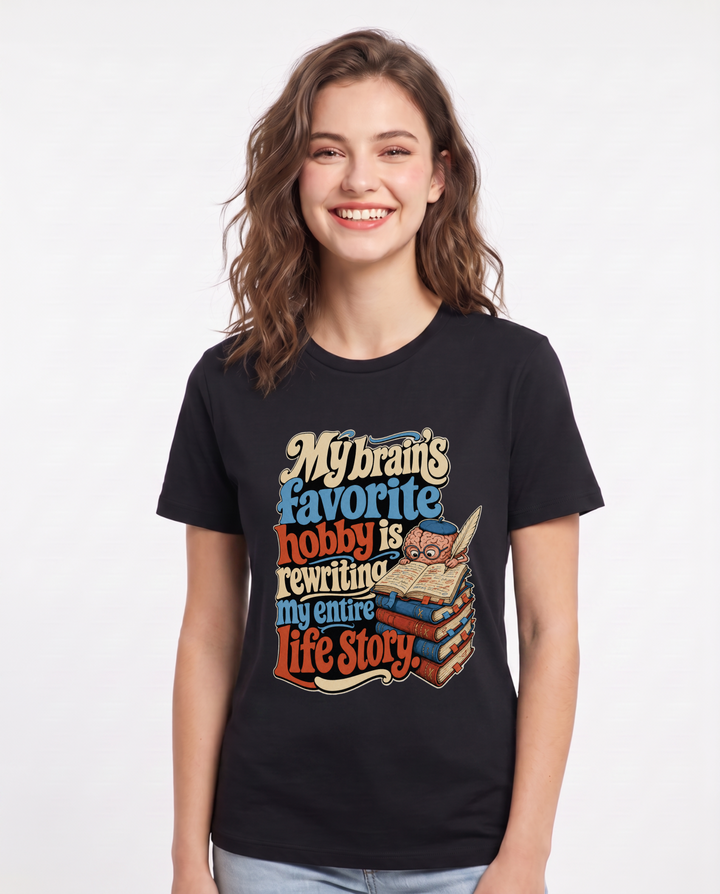 Meme Black T-Shirt for Women – Everyday Expression Graphic Tee product image 3