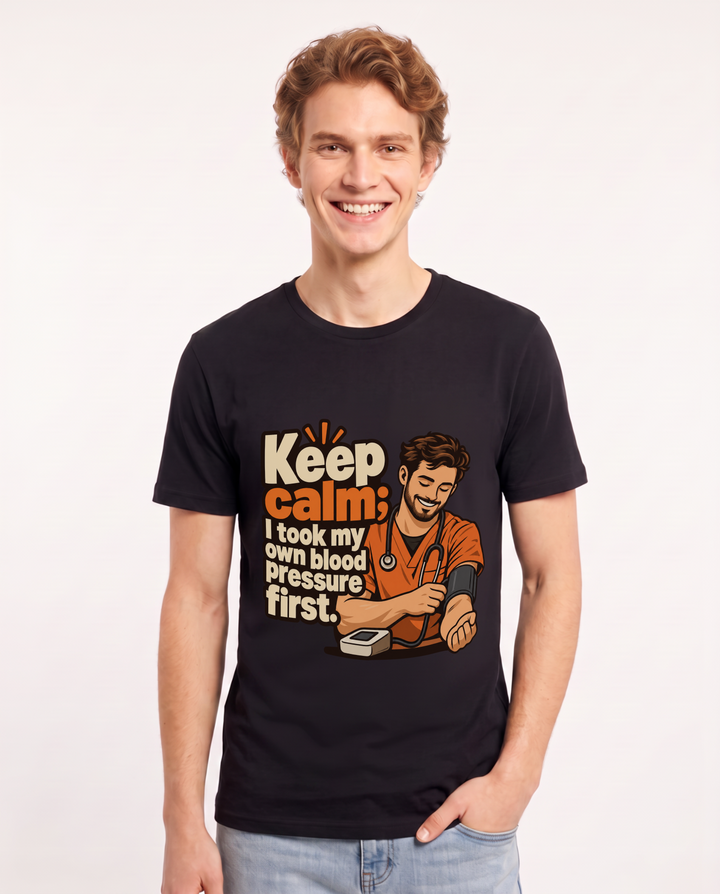 Nurse Black T-Shirt for Men – Nursing Life Graphic Tee product image 3